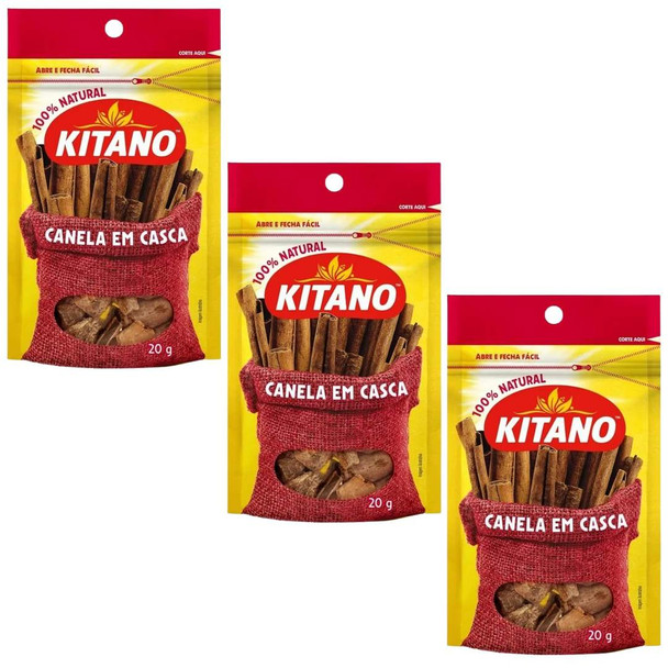Kitano 100% Natural Cinnamon Sticks, 20 g / 0.71 oz (pack of 3)
