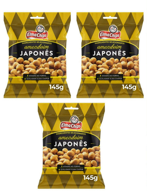 Elma Chips Japanese-Style Peanuts, 145 g / 5.11 oz (pack of 3)
