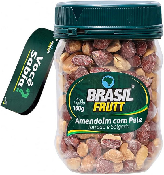 Brasil Frutt Skin-On Peanuts, 160 g / 5.64 oz