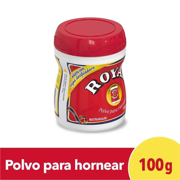 Royal Polvo Para Hornear Baking Powder With Dosing Cap Perfect For Homemade Pastry, 100 g / 3.5 oz