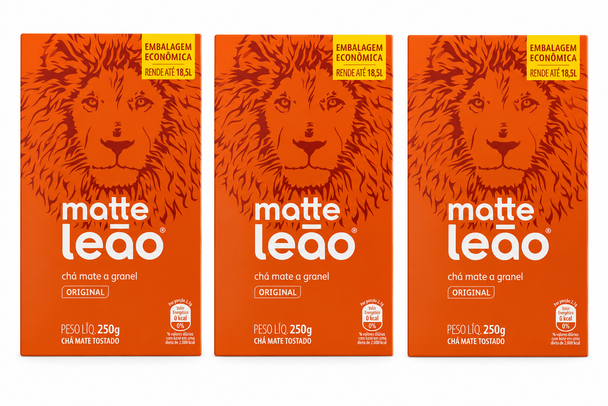 Matte Leao Original Loose Leaf Yerba Mate Tea, 250 g / 8.82 oz (pack of 3)
