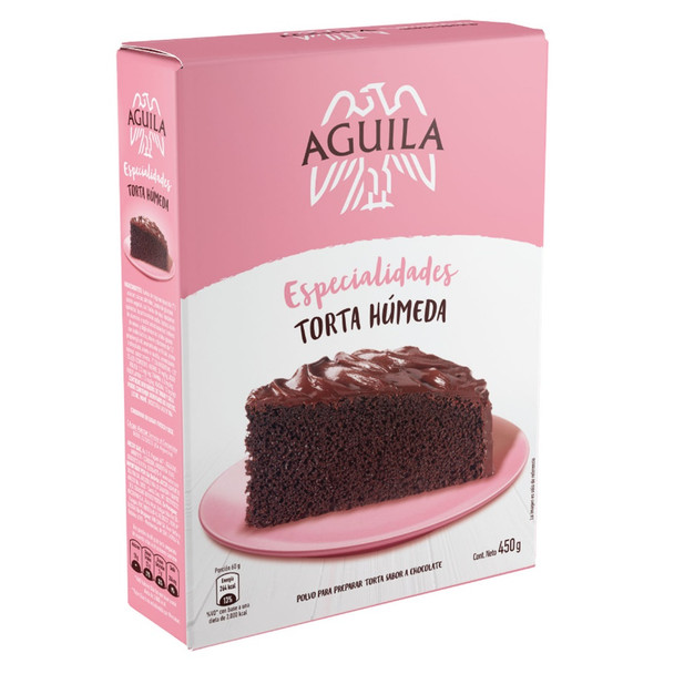 Águila Torta Húmeda Bizcochuelo Polvo de chocolate listo para hacer bizcocho, 450 g / 15.87 oz