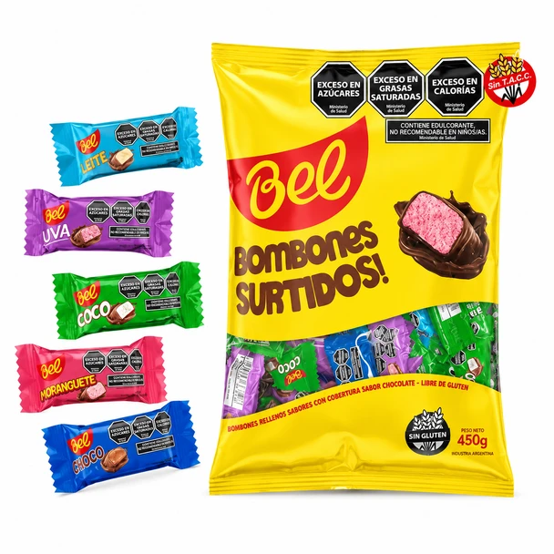Bel Surtido Assorted Chocolate Bonbons, 450 g / 15.87 oz (50 Pieces)
