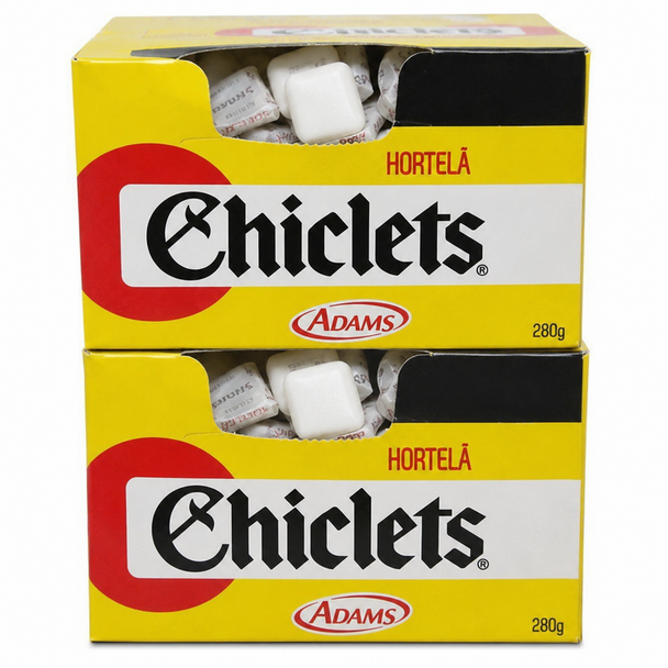 Adams Chiclets Mint Chewing Gum Box, 280 g / 9.88 oz (pack of 2)