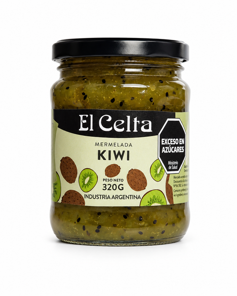 El Celta Kiwi Jam Mermelada in Glass Jar, 320 g / 11.29 oz