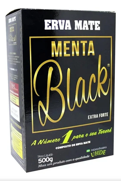 UHDE Yerba Mate Menta Black Mint Blend, 500 g / 17.64 oz