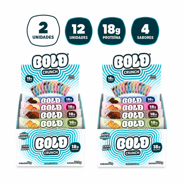 Bold Crunch Assorted Protein Bar Variety Box, 720 g / 25.40 oz (pack of 2)