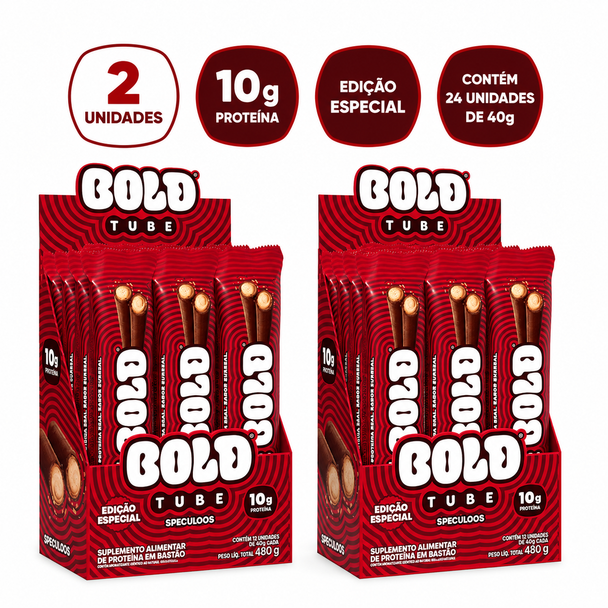 Bold Tube Speculoos Protein Bars, 480 g / 16.93 oz (pack of 2)