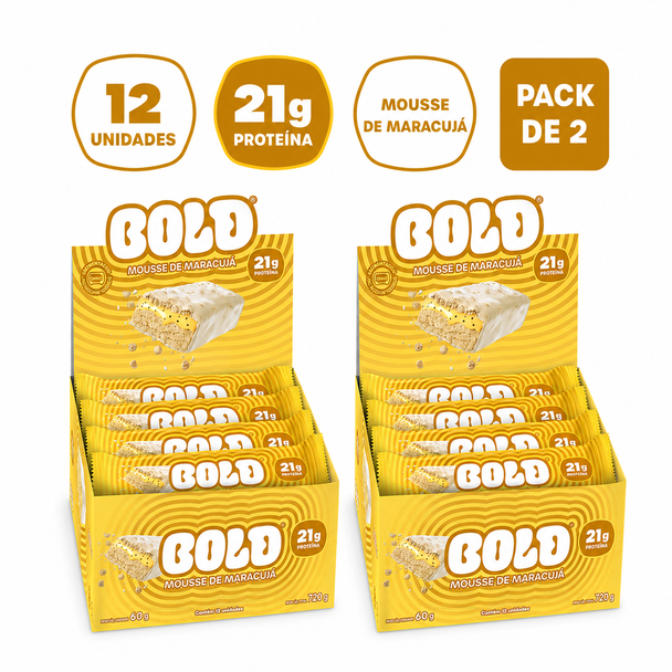 Bold Passion Fruit Mousse Protein Bar Display, 720 g / 25.40 oz (pack of 2)
