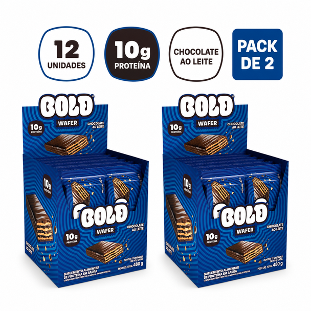 Bold Wafer Milk Chocolate Protein Wafers, 480 g / 16.93 oz (pack of 2)