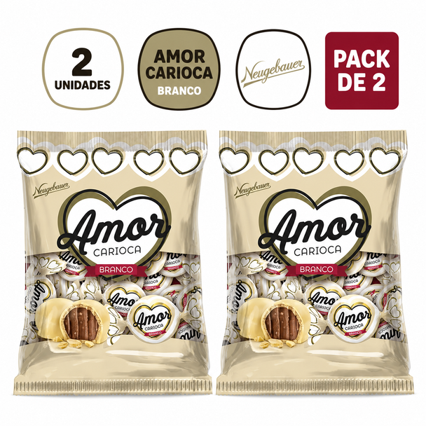 Neugebauer Amor Carioca White Chocolate Bonbons, 500 g / 17.64 oz (pack of 2)