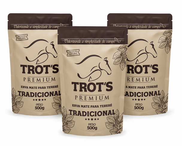 Trot's Traditional Tereré Yerba Mate, 500 g / 17.64 oz (pack of 3)