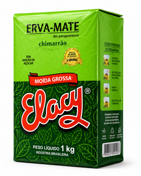 Elacy Coarse Ground Vacuum-Packed Chimarrão Yerba Mate, 1 kg / 35.27 oz