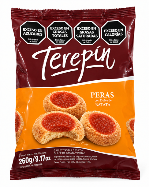 Terepin Sweet Potato Jam Filled Pepas Dulce de Batata, 260 g / 9.17 oz