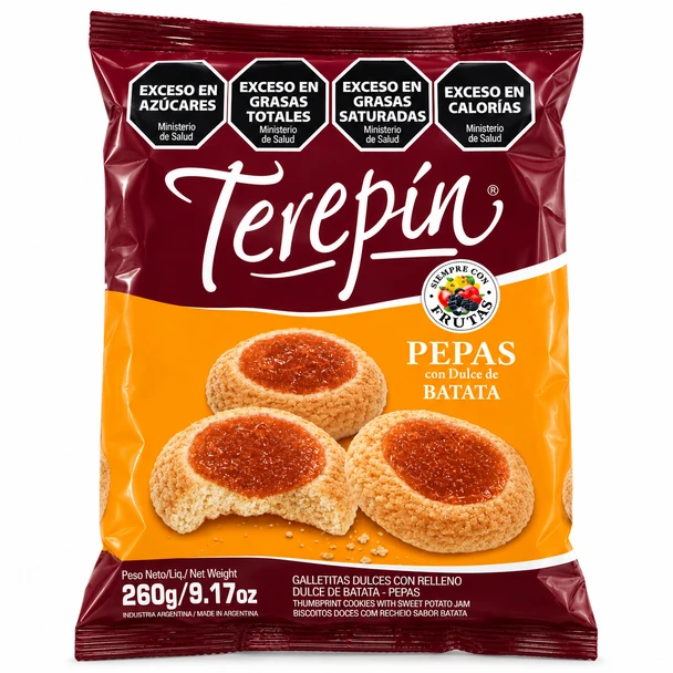 Terepin Sweet Potato Jam Filled Pepas Dulce de Batata, 260 g / 9.17 oz