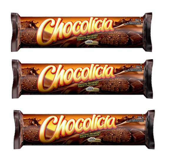 Chocolícia Chocolate Sandwich Cookies, 132 g / 4.66 oz (pack of 3)