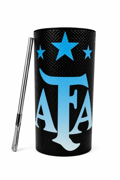 AFA Black Stainless Steel Vaso Güira with 3 Stars