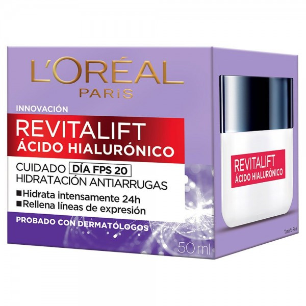 L'Oréal Revitalift Day Moisturizing Cream with Hyaluronic Acid SPF 20, 50 ml / 1.69 fl oz