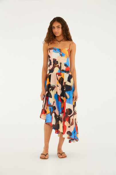 FARM Rio Samba No Pé Printed Strappy Dress