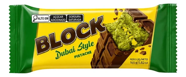 Dubai Style Pistachio Chocolate Block, 165 g / 5.82 oz