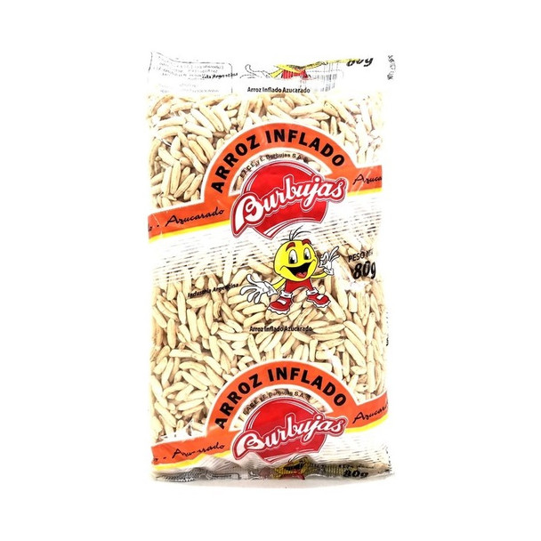 Arroz Inflado Azucarado Sugary Puffed Rice Classic Argentinian Snack, 80 g / 2.8 oz (pack of 3)