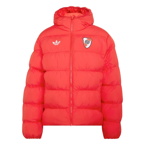 Adidas Originals River Plate Padded Jacket Better Scarlet Button-Up