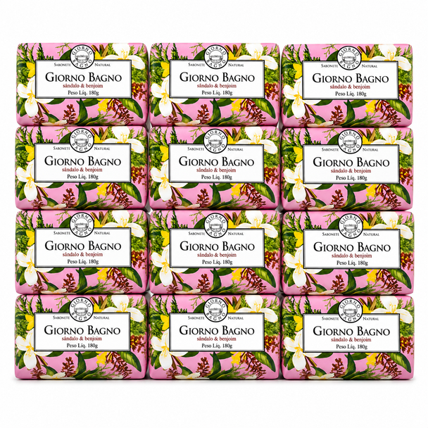 Giorno Bagno Sandalwood & Benzoin Bar Soap, 180 g / 6.35 oz (box of 12)