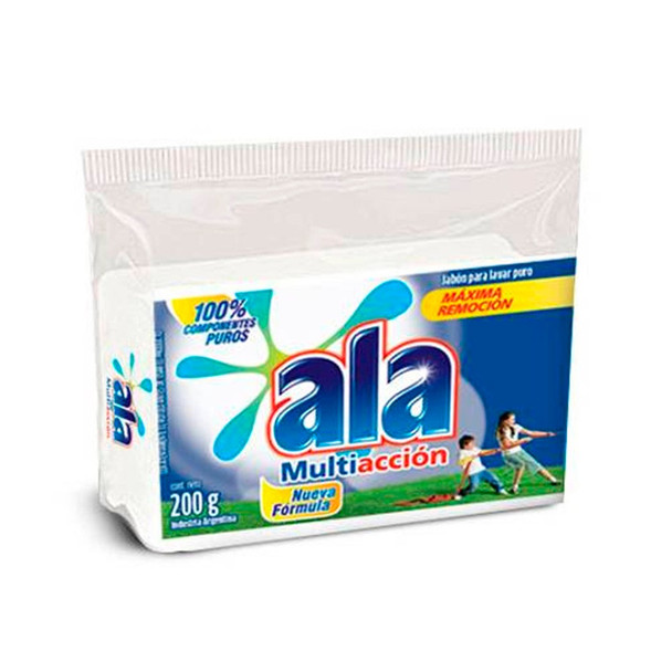 Ala Pure Soap Bar for Cleaning Multi-Action Laundry Jabón en Pan, 200 g / 7.05 oz (2 count)