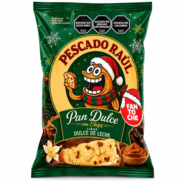 Fantoche Pescado Raúl Pan Dulce with Chips & Dulce de Leche, 400 g / 14.11 oz