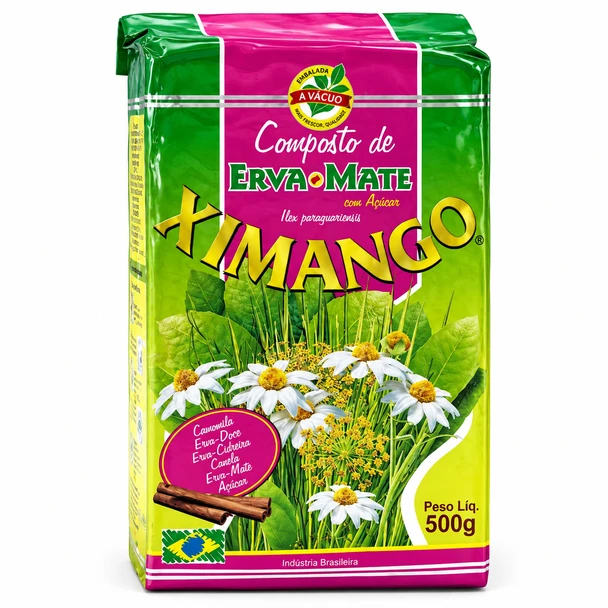 Ximango Yerba Mate Blend with Chamomile, Fennel, Lemon Balm & Cinnamon for Chimarrao, 500 g / 17.64 oz