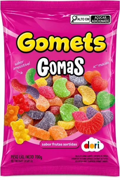 Dori Gomets Assorted Fruit Gummy Candy, 700 g / 24.69 oz