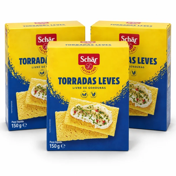 Schar Gluten Free & Lactose Free Crispy Toasts, Vegan, 150 g / 5.29 oz (pack of 3)