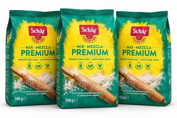 Schar Mix Premium Gluten Free All-Purpose Flour, Vegan & Lactose Free, 500 g / 17.64 oz