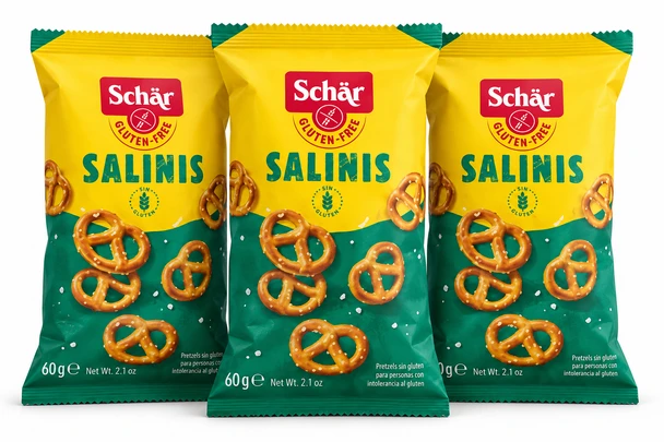 Schar Salinis Gluten Free Original Pretzels, 60 g / 2.12 oz (pack of 3)