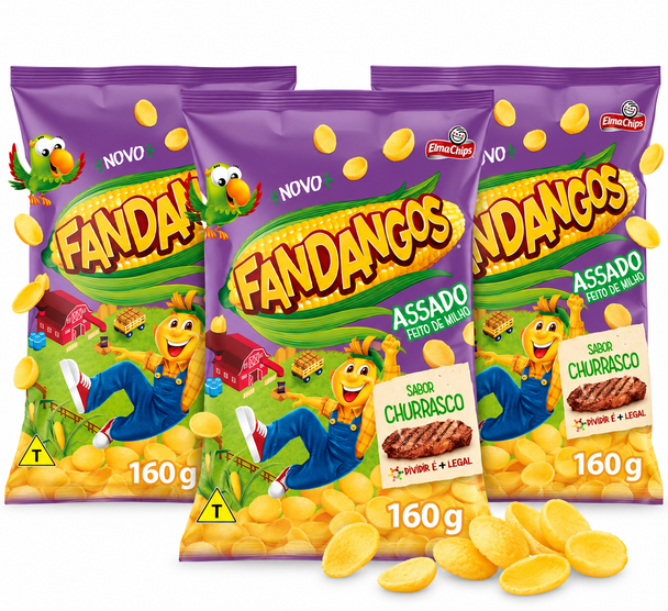 Fandangos Barbecue Flavor Corn Snacks, Baked & Crunchy, 160 g / 5.64 oz (pack of 3)