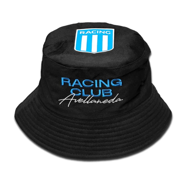 Racing Club de Avellaneda Black Bucket Hat – Embroidered Football Design