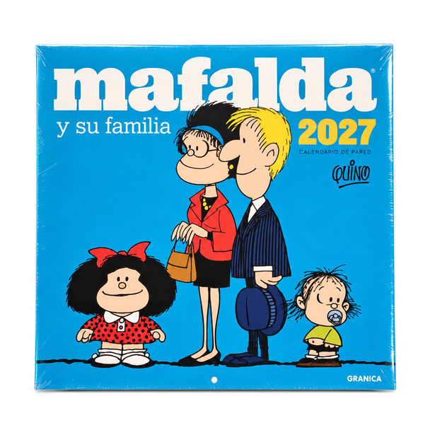 Granica Mafalda & Her Family 2027 Wall Calendar – Blue Cover, Spanish Edition