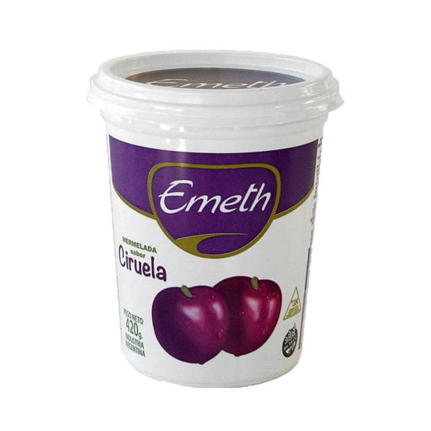 Emeth Mermelada Ciruela Classic Plum Jam, 420 g / 14.81 oz plastic bin