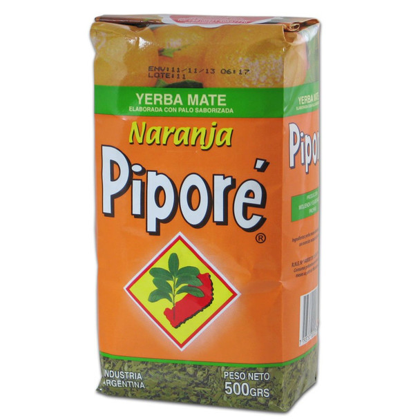Piporé Yerba Mate Saborizada Naranja Orange Flavored, 500 g / 1.1 lb