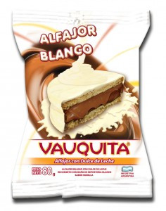 Vauquita White Chocolate Alfajor with Dulce de Leche Filling, 80 g / 2.82 oz (pack of 6)