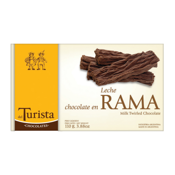 Del Turista Chocolate En Rama Milk Twirled Chocolate 70% Dark Cacao, 110 g / 3.88 oz