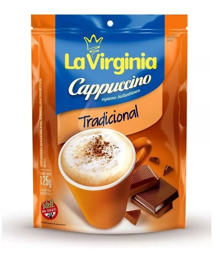 La Virginia Traditional Cappuccino Coffee Powder, 125 g / 4.40 oz pouch