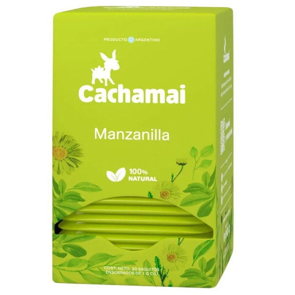 Cachamai Té Manzanilla Chamomile Tea, 20 tea bags