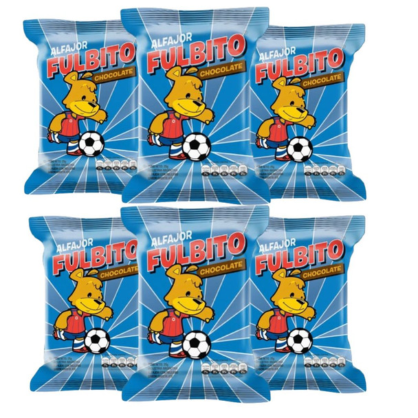 Fulbito Alfajor Vintage Sabor Chocolate Classic Old Argentinian Alfajor Chocolate Flavor, 30 g / 1.05 oz (pack of 6)
