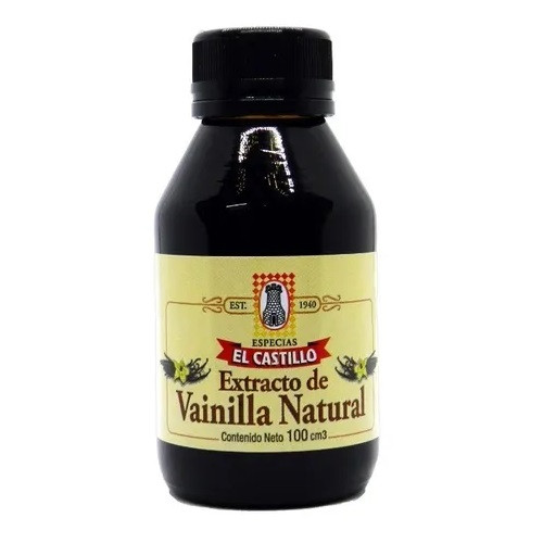 El Castillo Extracto de Vainilla Natural Vanilla Extract, 100 ml / 3.38 fl oz