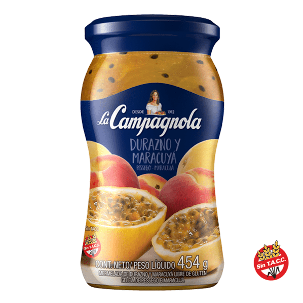 La Campagnola Mermelada de Durazno & Maracuyá Classic Peach & Passion Fruit Jam, 454 g / 1 lb 