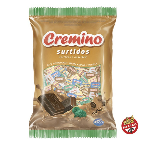 Caramelos Cremino Surtidos Soft Battery Caramel Candies Assorted Flavors Coffee, Chocolate, Mint, Rhum & Vanilla, 940 g / 2.07 lb bag