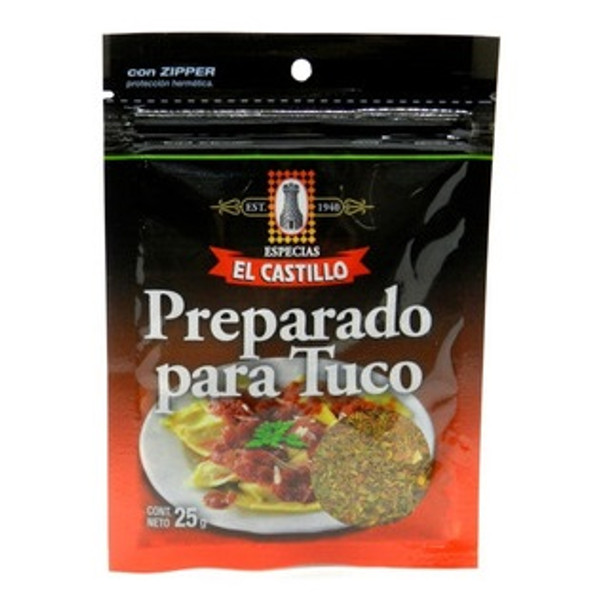 El Castillo Preparado Para Tuco Spices Mixed Ready To Make Tuco Sauce, 25 g / 0.88 oz Zipper Pouch (pack of 3)