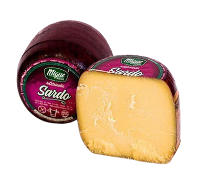 La Adrianita Queso Sardo Estacionado Horma Pintada Sardo Cheese Block Medium-Hard Cheese Cerrado Al Vacío, 3.7 kg / 8.15 lb 