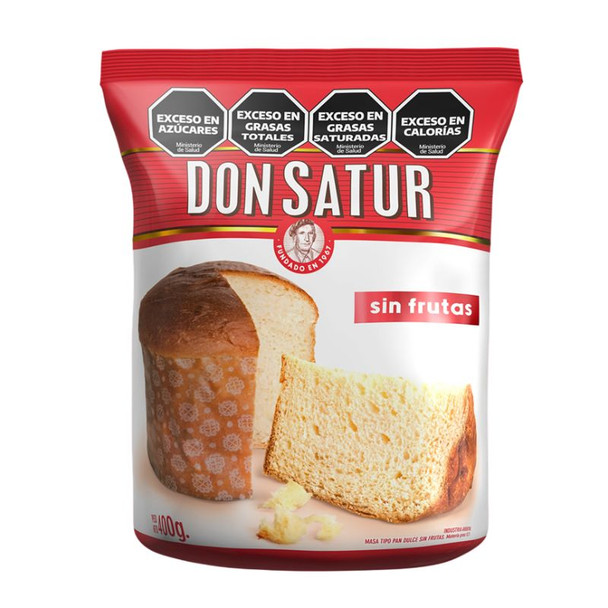 Don Satur Pan Dulce Sin Frutas Panettone Without Fruits Sweet Cake, 400 g / 14.11 oz